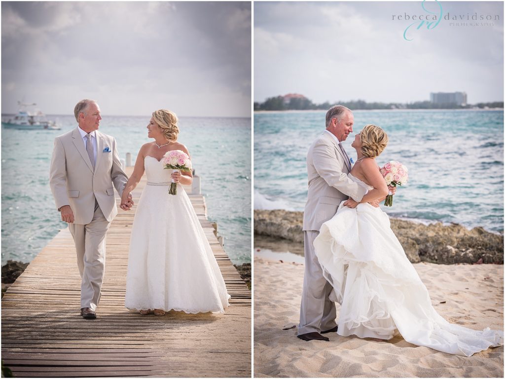 bride and groom wedding seven mile beach