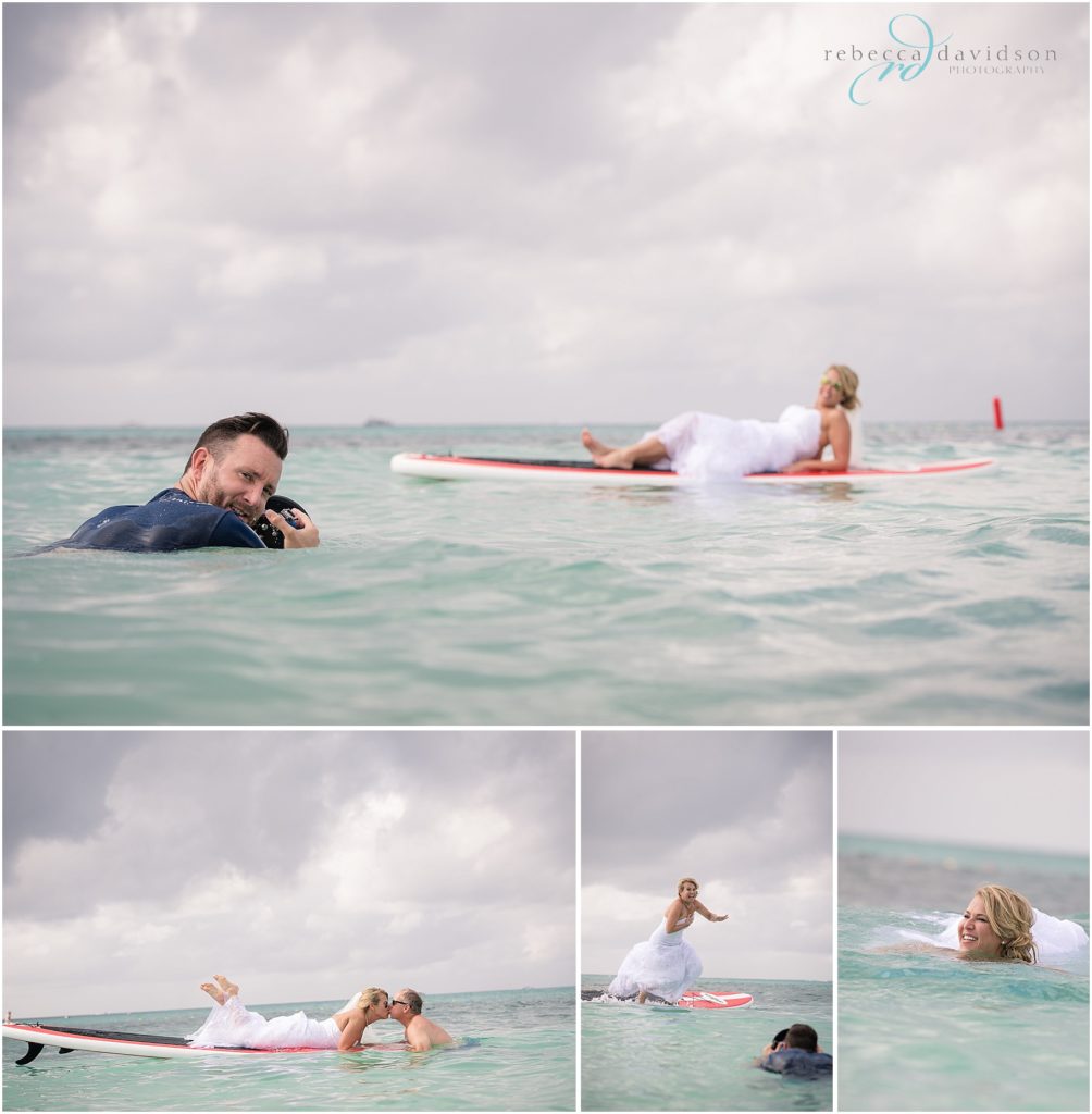 paddle boards seven mile beach wedding