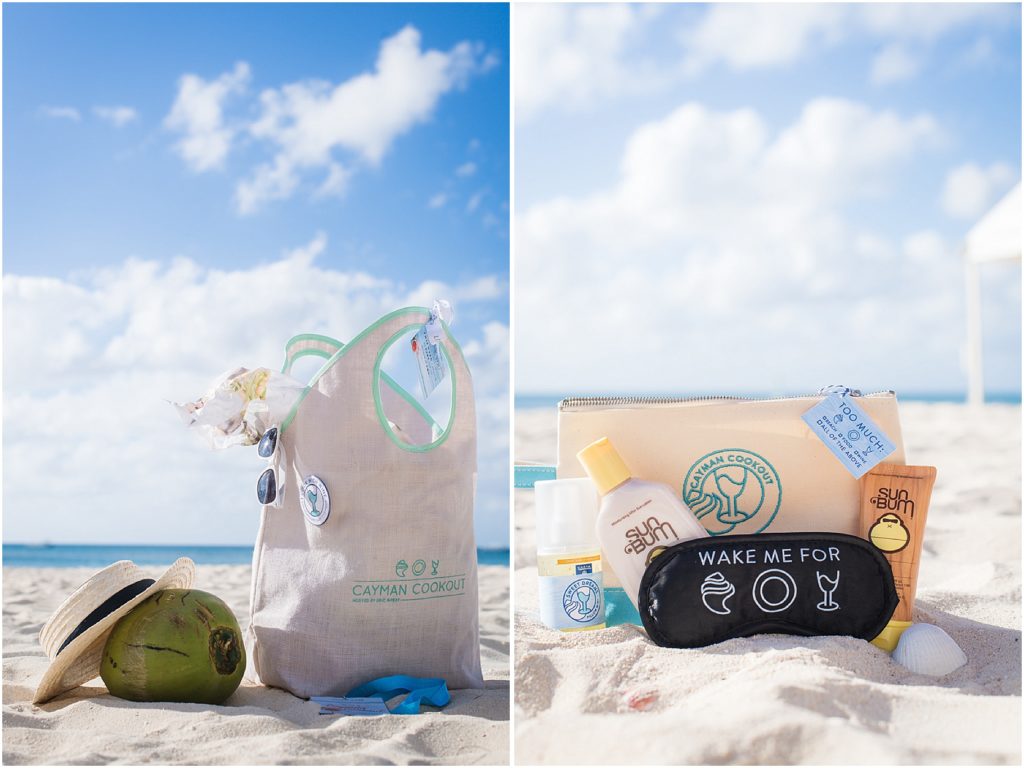 gift bags on ritz beach