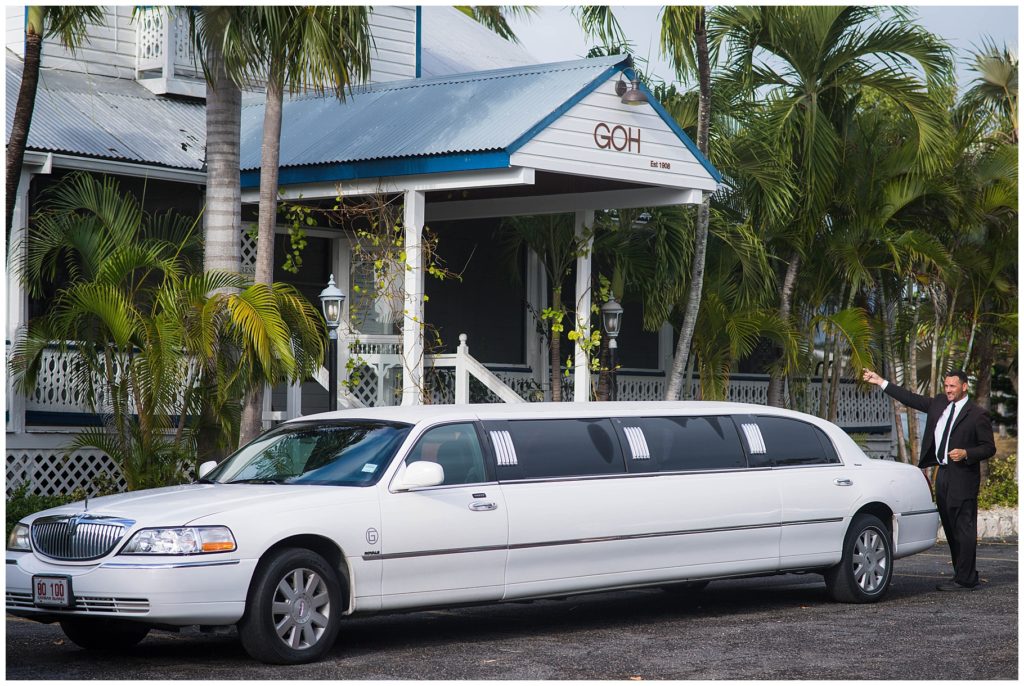 limo for wedding outside GOH