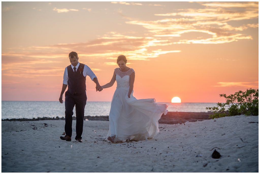 sunset shot 7 mile beach wedding