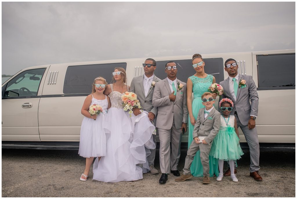 turquoise green bridal party