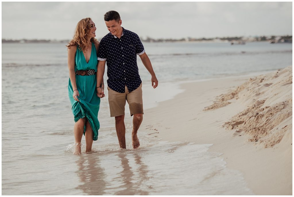 surprise engagement session on beach