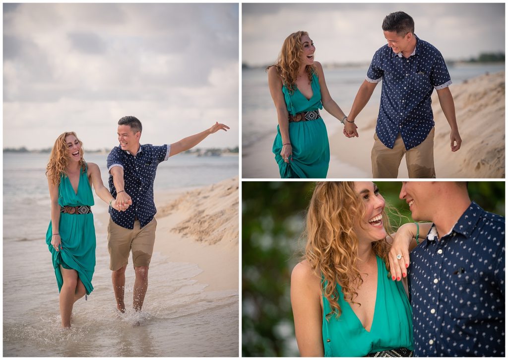 surprise engagement session on beach