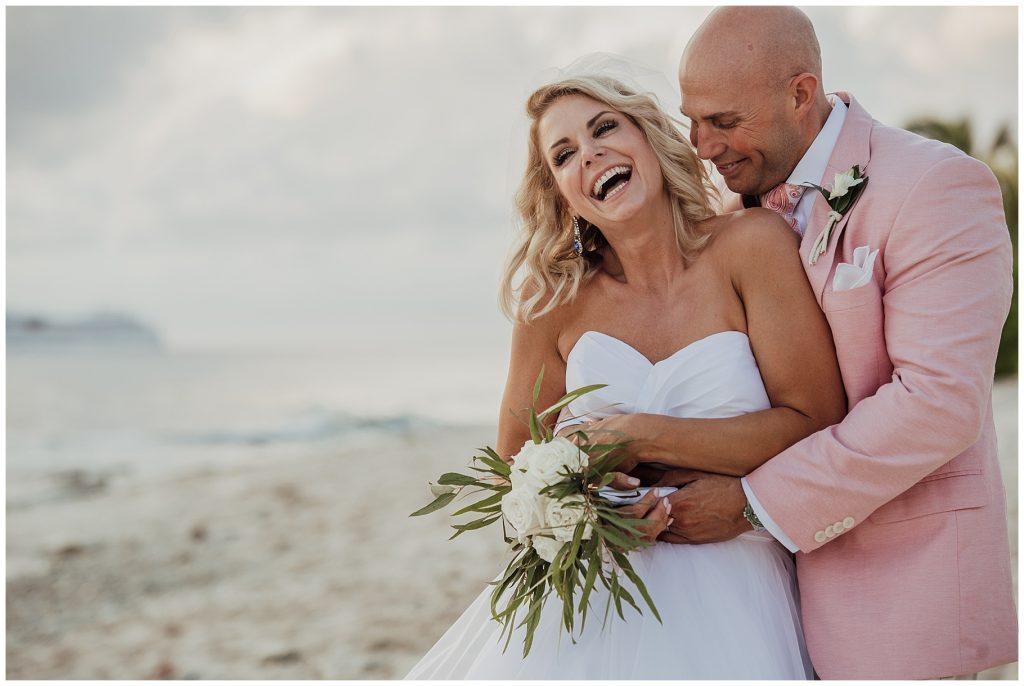 pink jacket groom