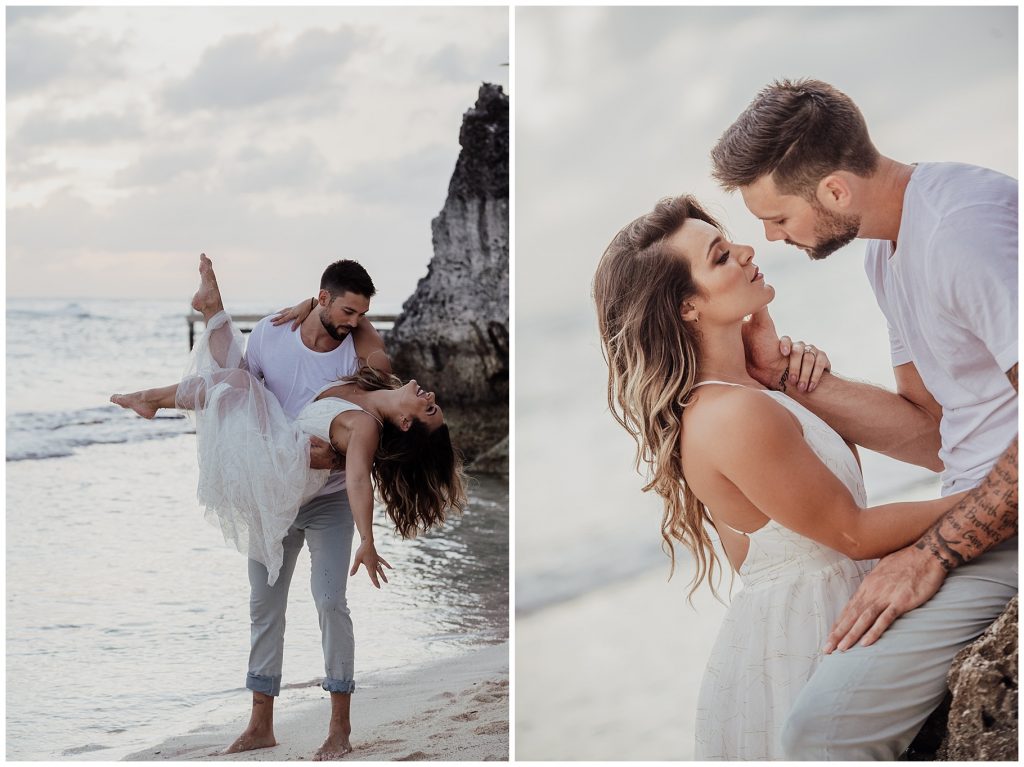 couple in love on beach