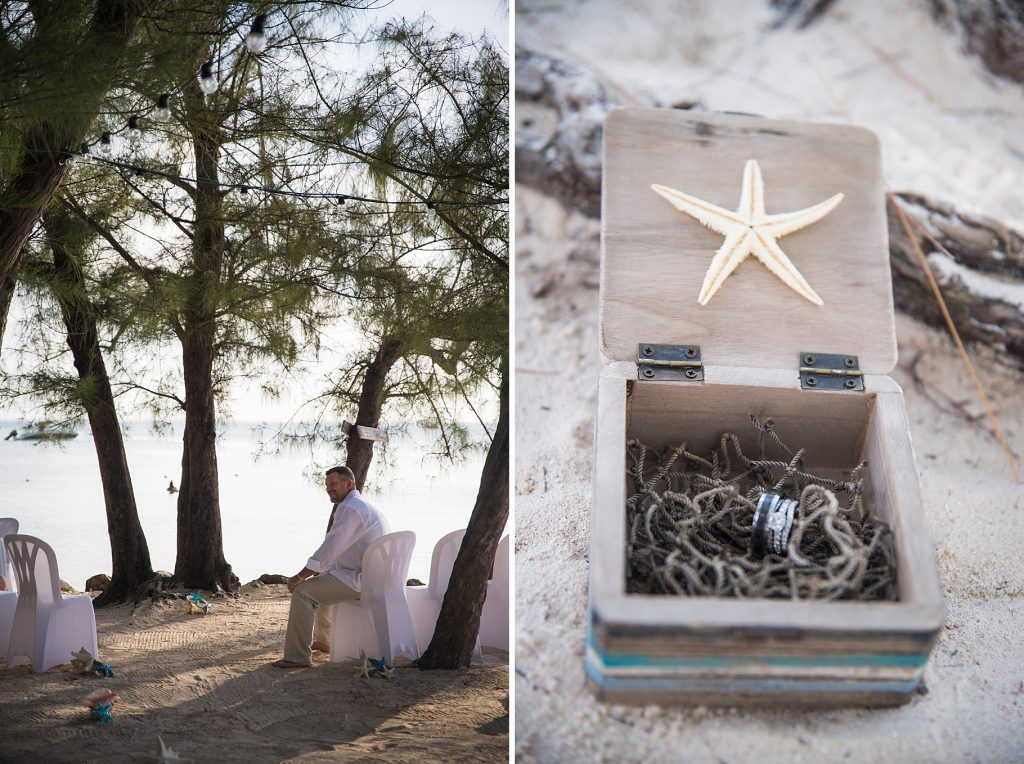 details wedding beach