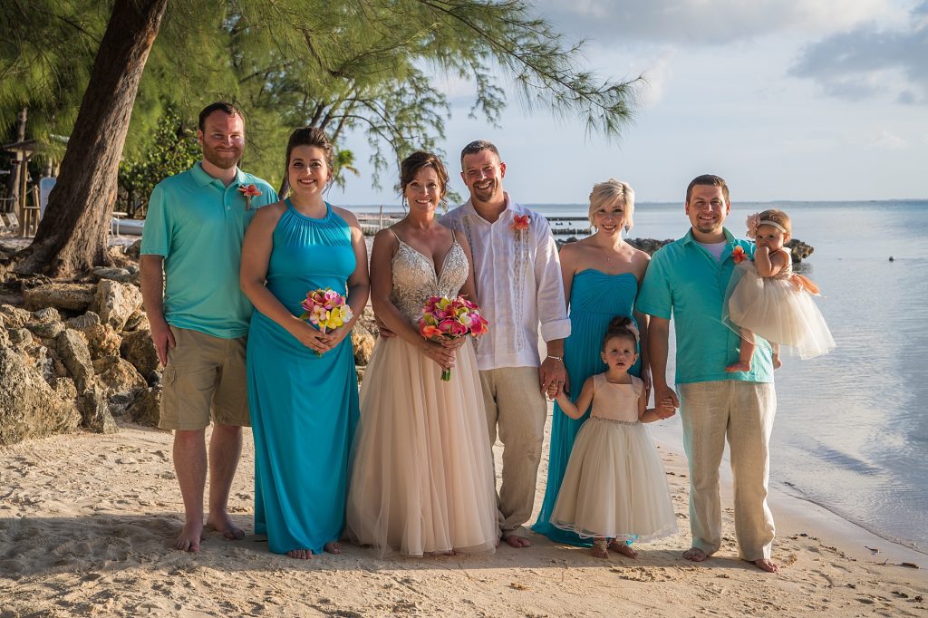 teal bridal party