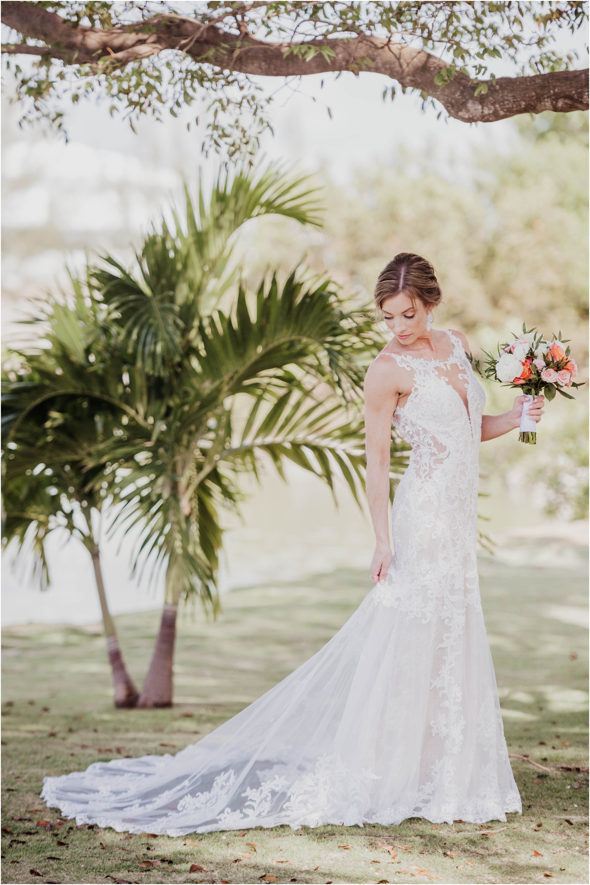 shangrila bed and breakfast cayman wearing Essence of Austria gown