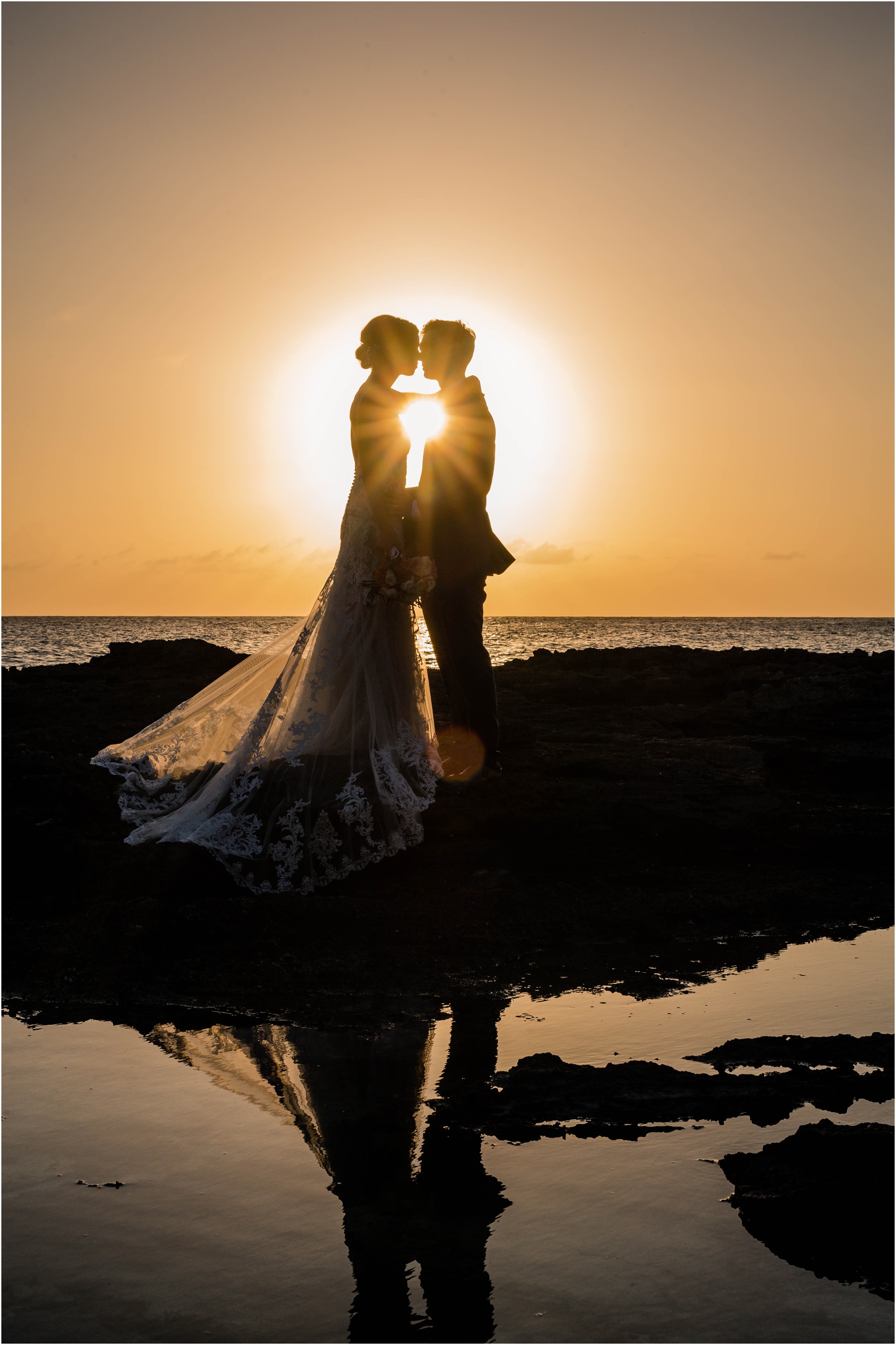 sunset wedding cayman islands