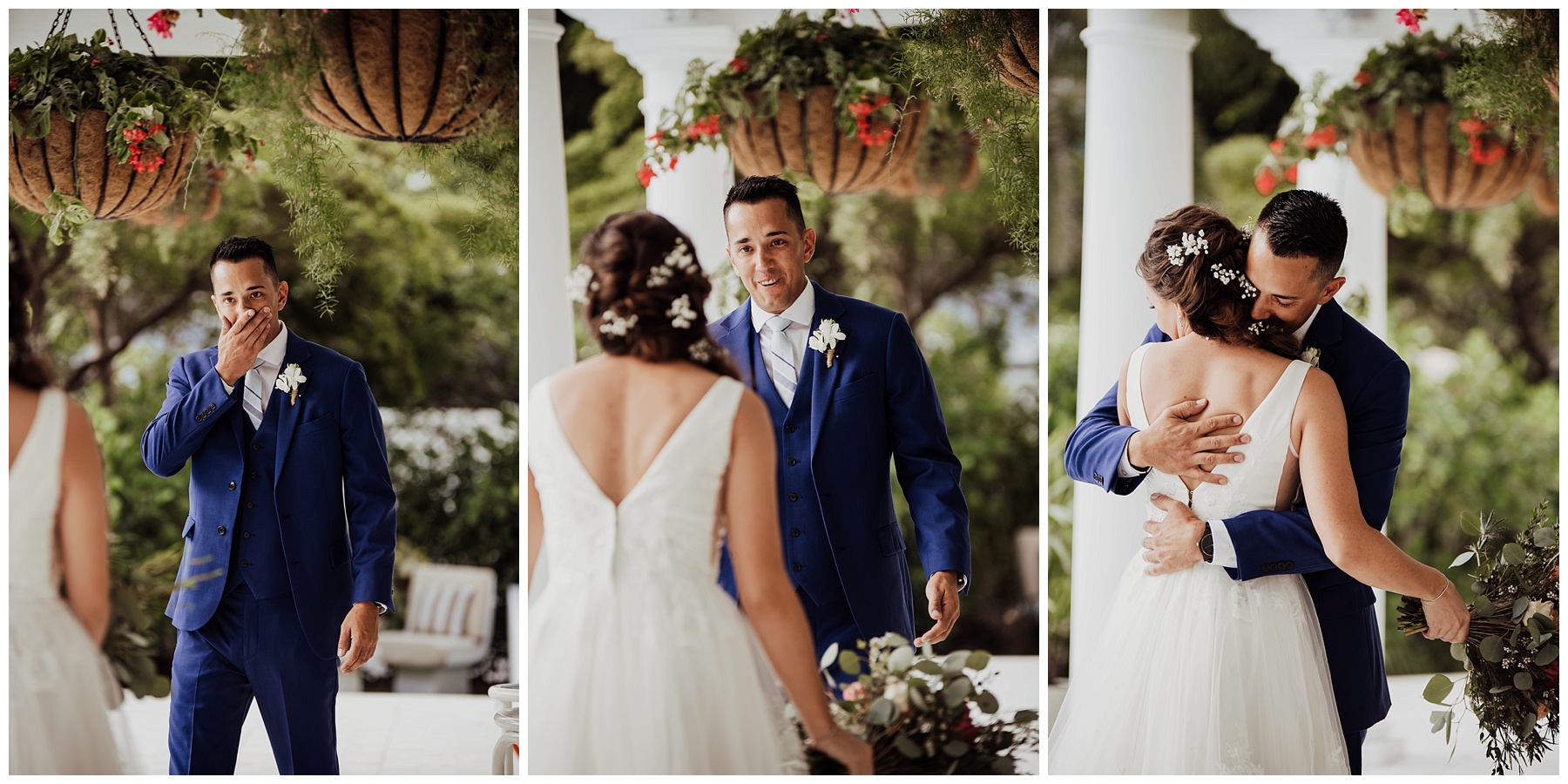 first look bride and groom grand cayman beach suites