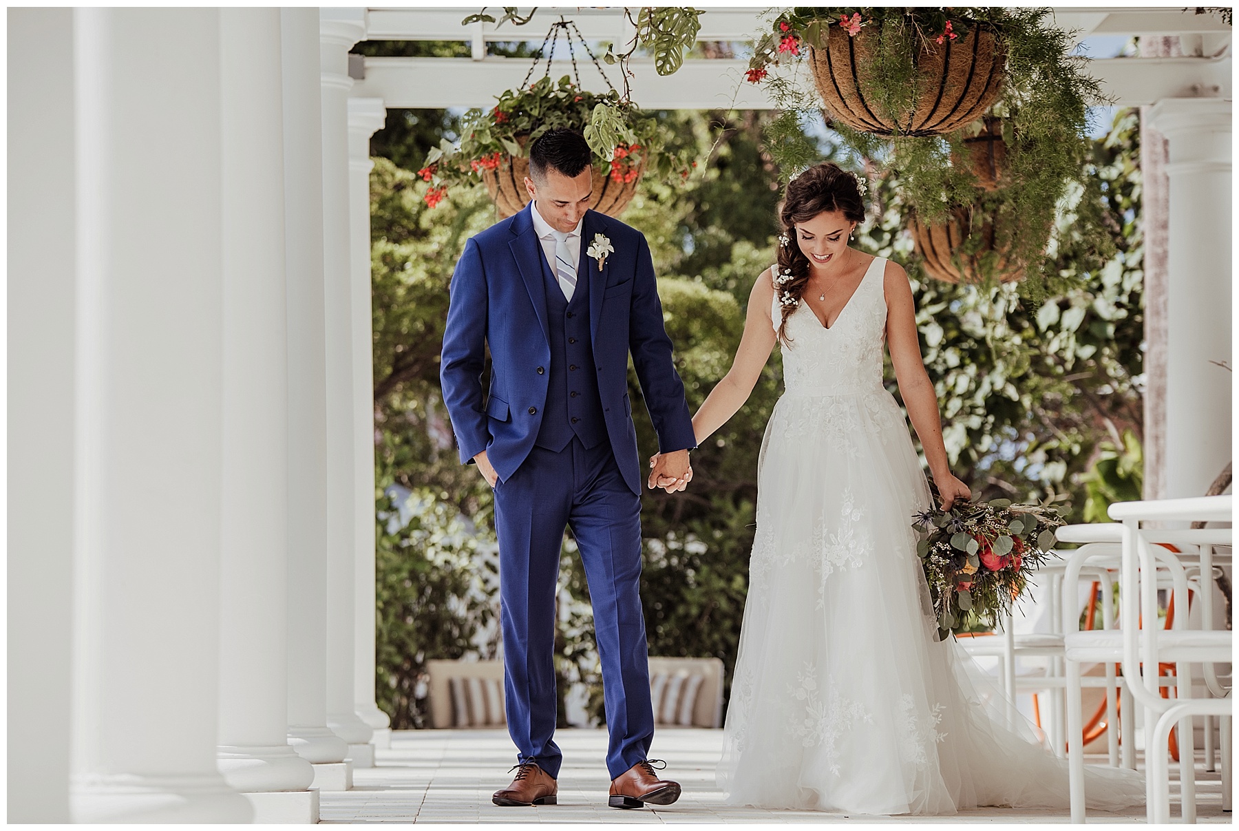 first look bride and groom grand cayman beach suites