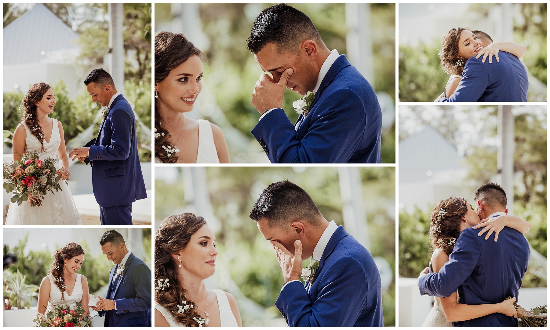 first look bride and groom grand cayman beach suites