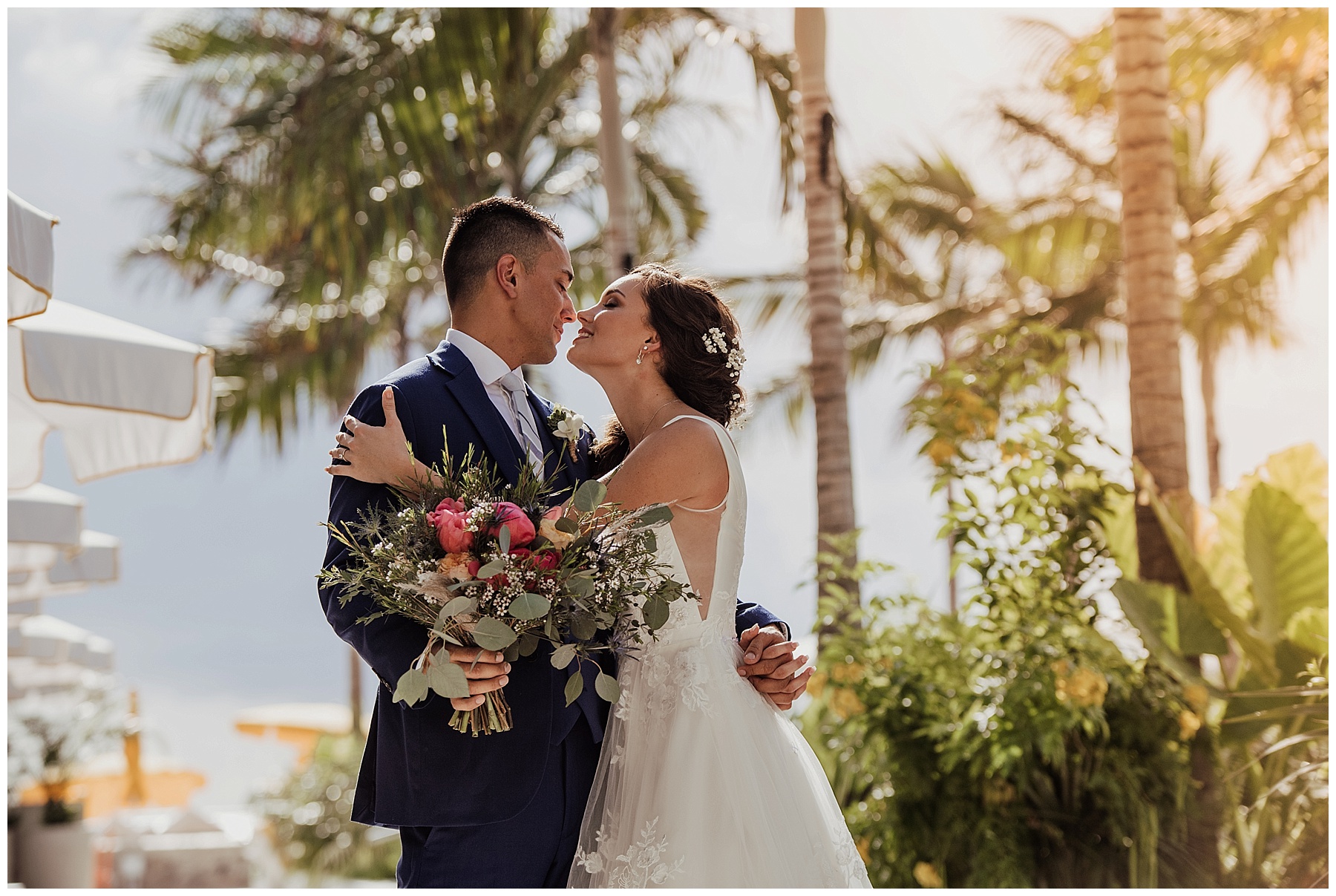 first look bride and groom grand cayman beach suites