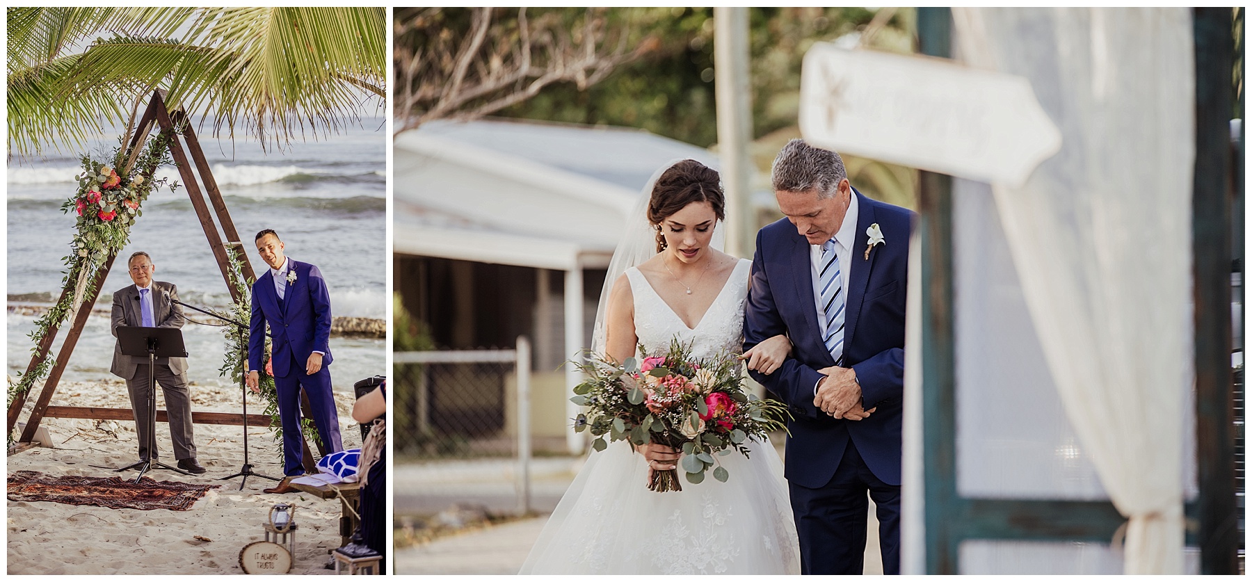 davids bridal gown father walks daughter down aisle