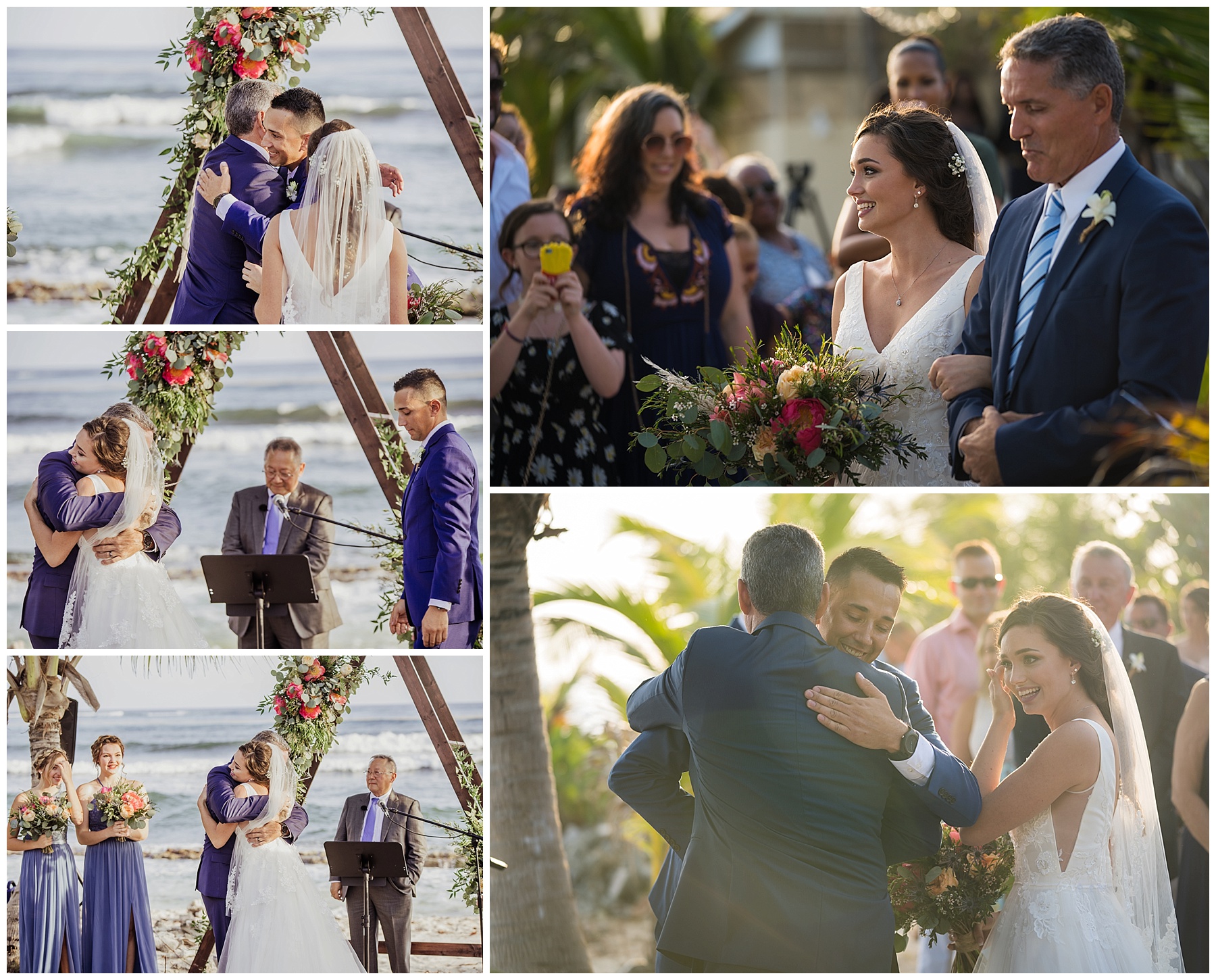 groom in navy blue suits waits for bride