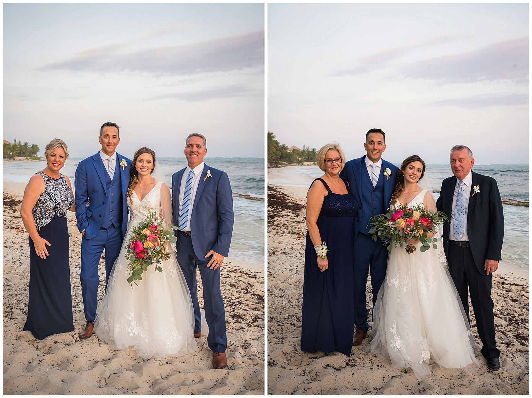 family portraits on beach