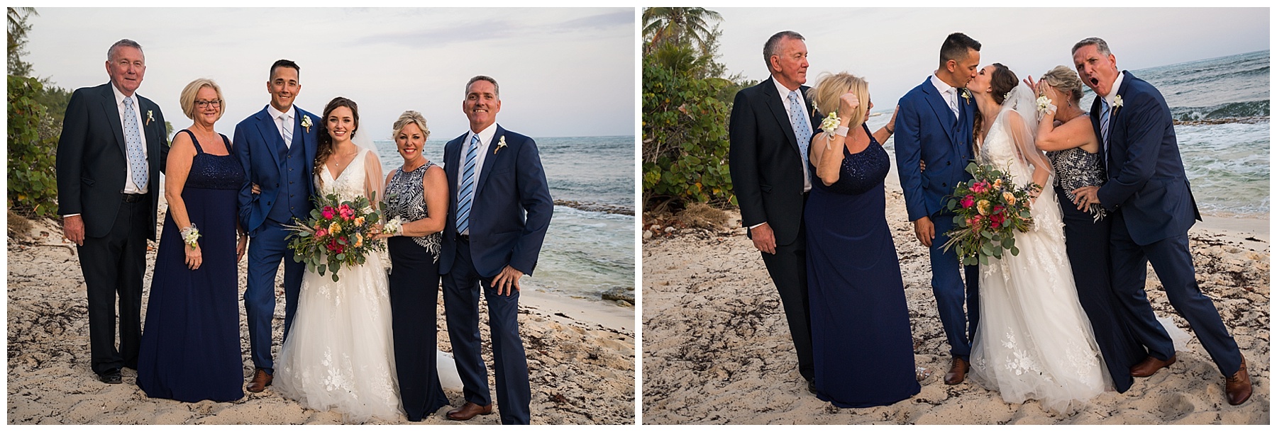 family portraits on beach