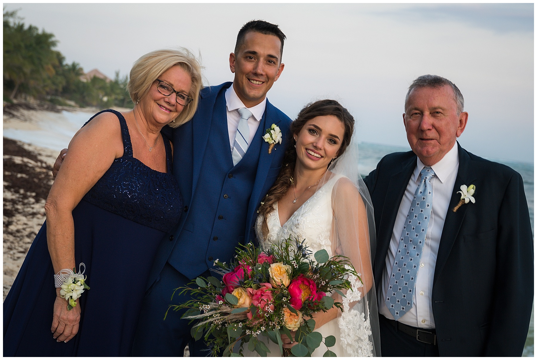 family portraits on beach