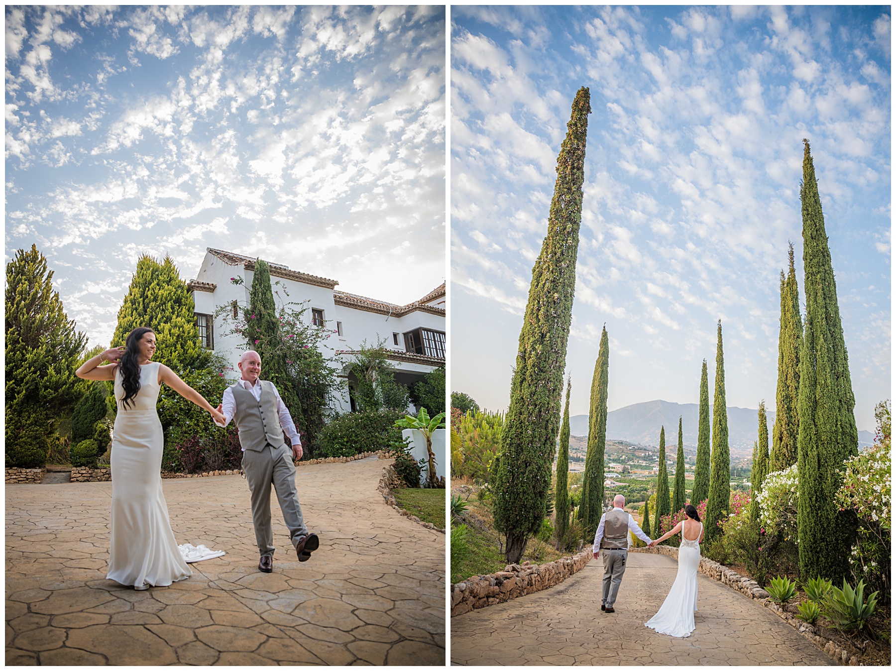 bride and groom having a good time spain wedding