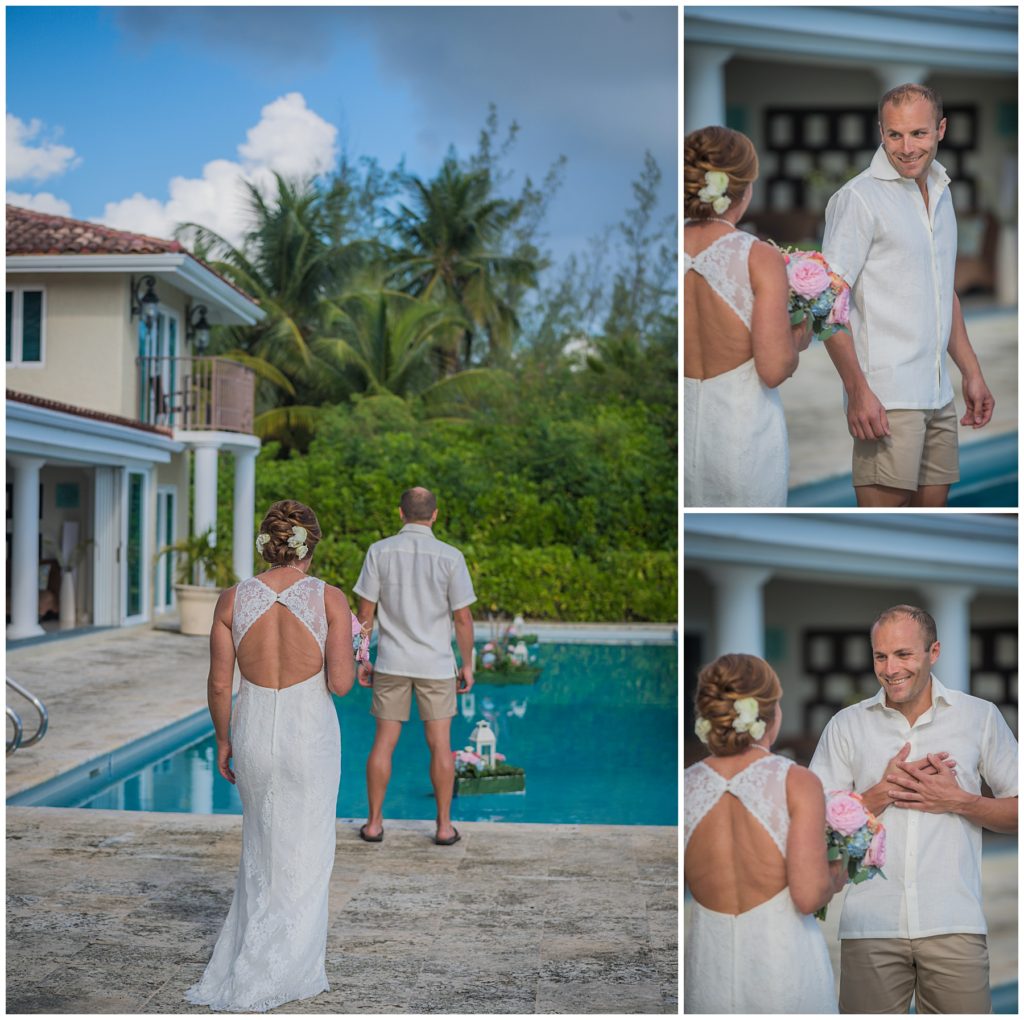 first look groom see bride first time