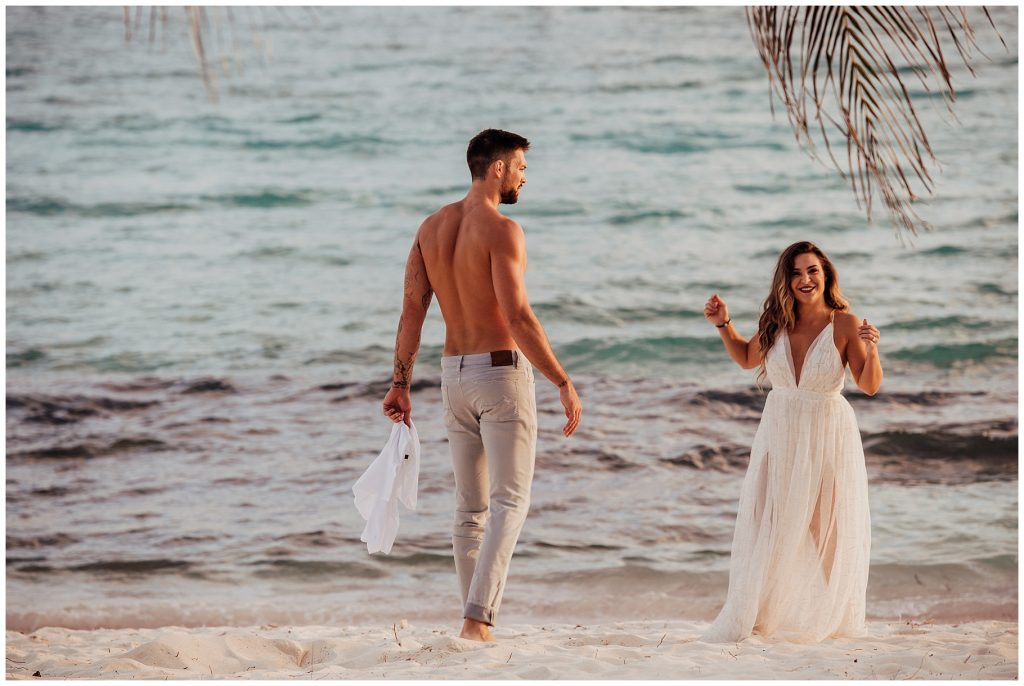 guy with shirt of in cayman beach e session