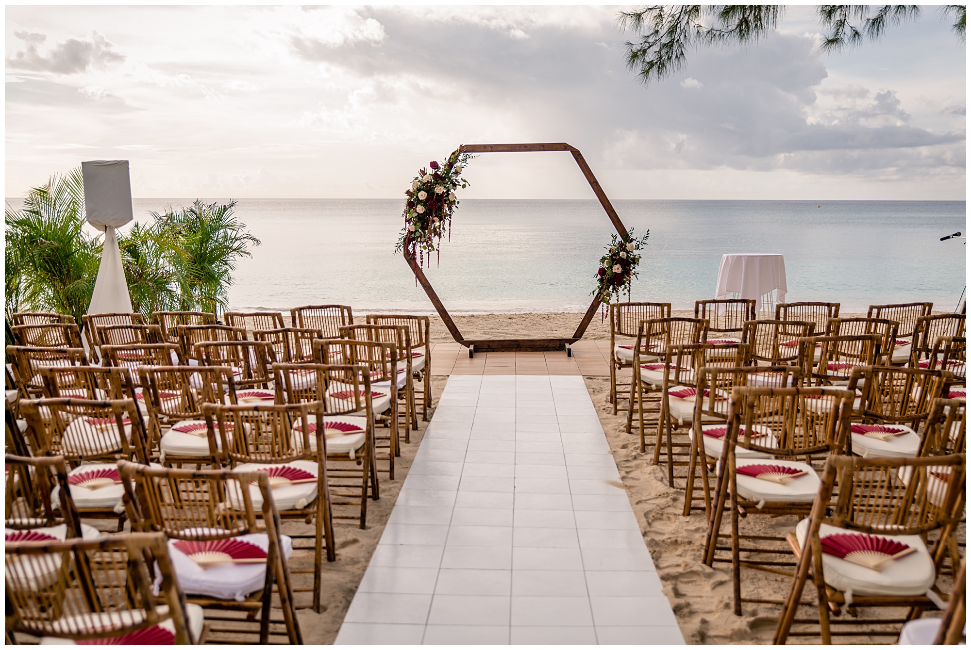 seven mile beach wedding decor