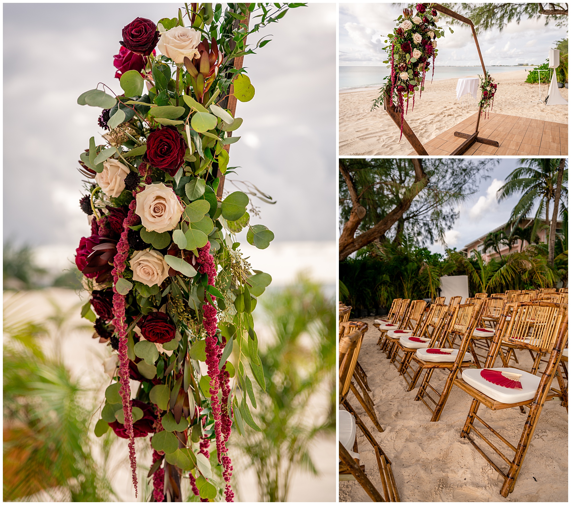 seven mile beach wedding decor