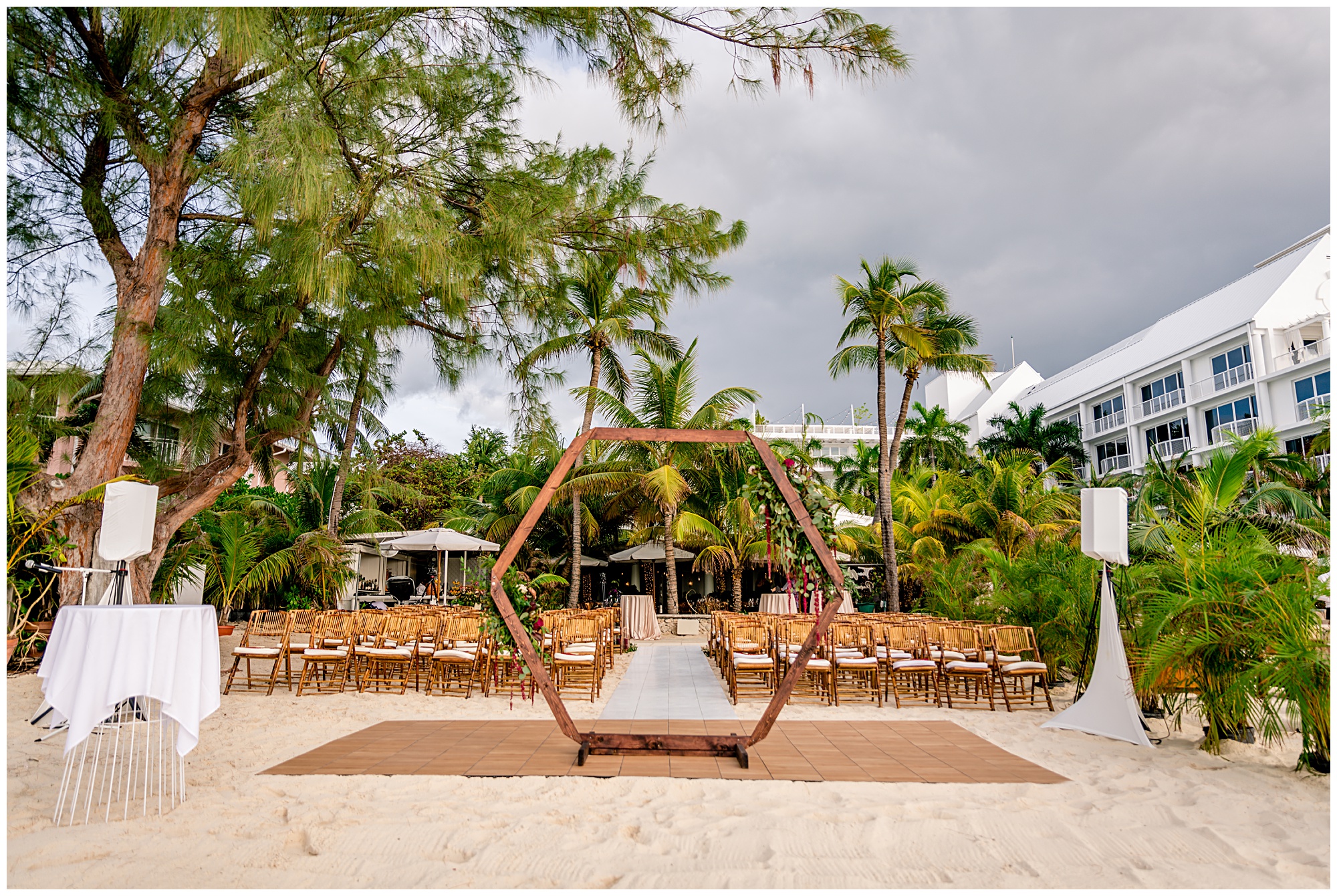 seven mile beach wedding decor