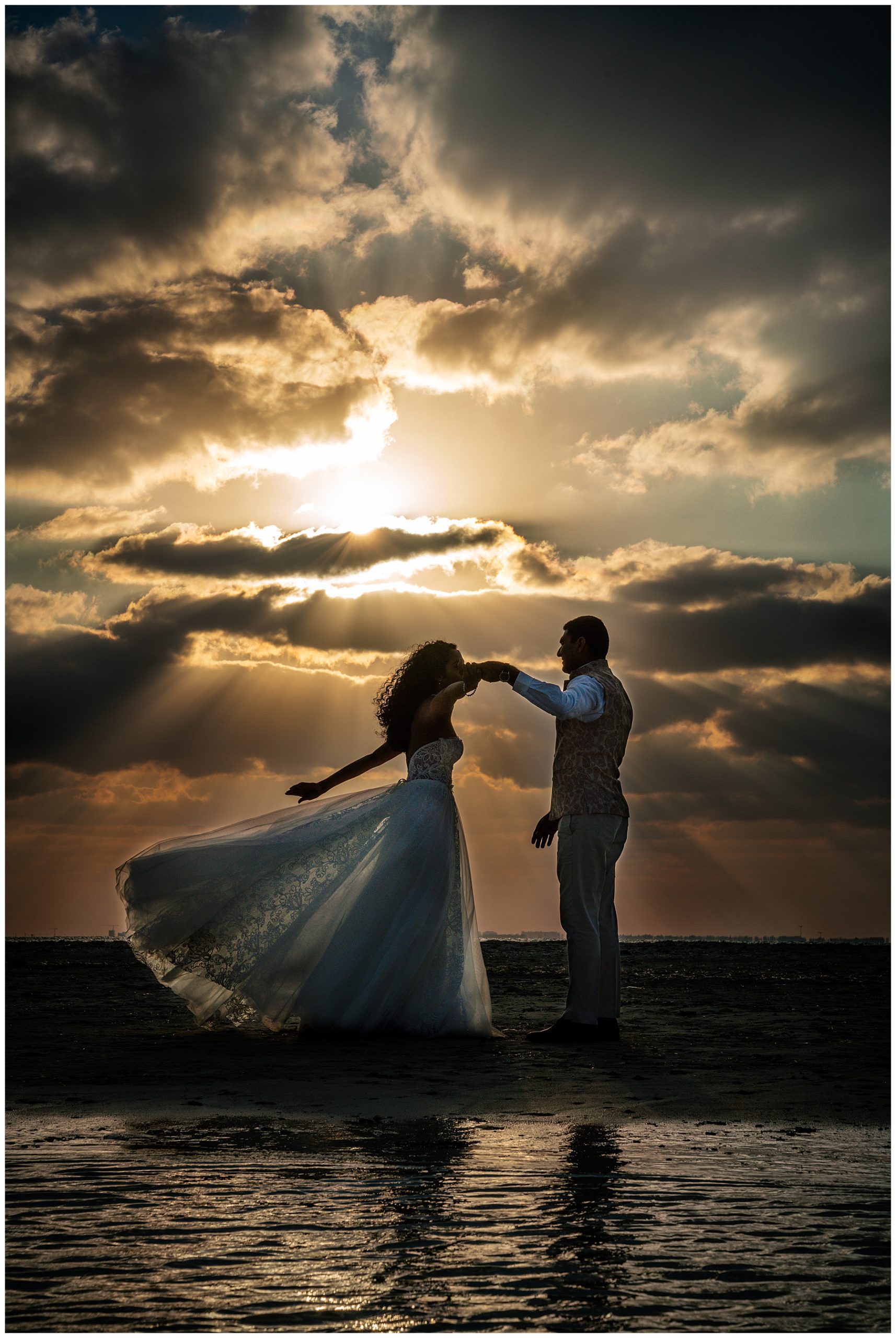 sunset wedding cayman islands