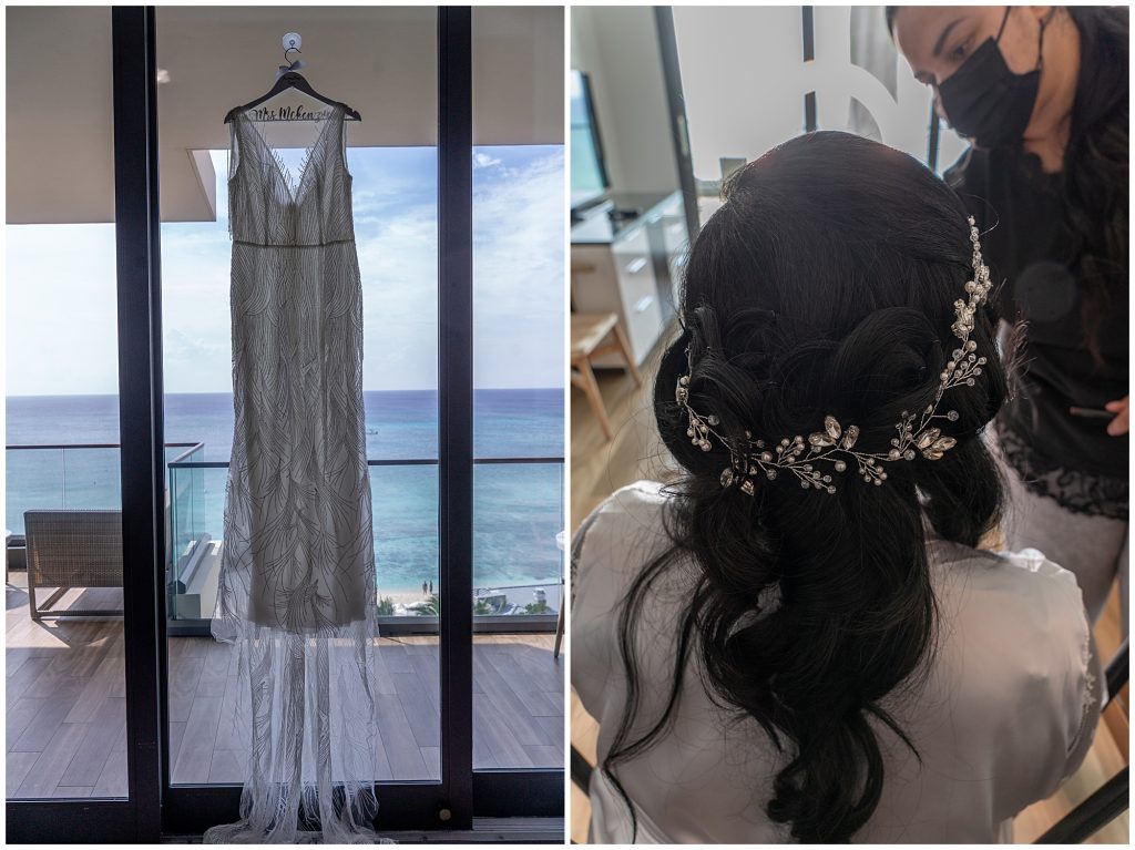 sunset bay wedding, getting ready, kimpton