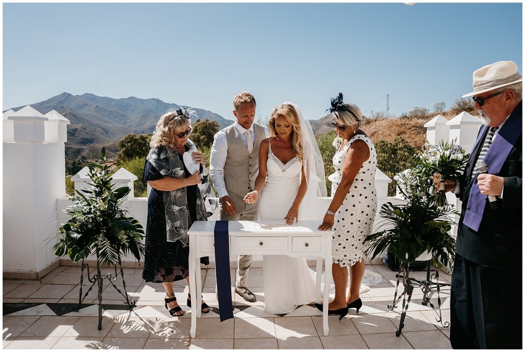 fort ingles wedding venue in the costa del sol rebecca davidson photography